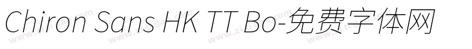 Chiron Sans HK TT Bo字体转换